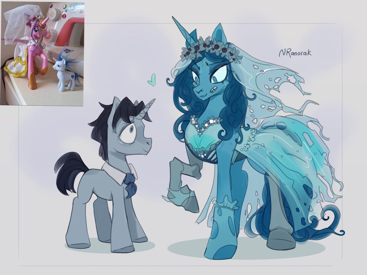 AnorakNR's tweet photo. 🕸️wanted to sketch them
🕷️and meme seems suitable
 #mlpart #corpsebride https://t.co/EXZRGWvjWN