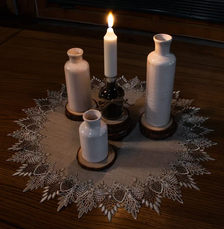 LinensArtThings's tweet photo. Elegant On Sale Coffee Table Doily Lace Round Table Coffee Table Doily in Neutral Earth Tones for a Doily, Scarf, Placemat, or Round Doily. Use on all tables, in the center of the bed as an accent or small accent table. #linens #doilies #homedecor #tablelinens #tablecloths #tabletopper #tablerunner #lace #LAT Shop Here: https://t.co/wH4PXNv4Yo