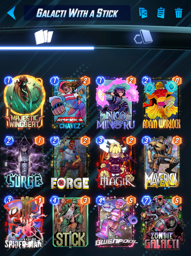 ctrlaltglitchtv's tweet photo. 3rd infinite done! The deck that got me there was the Zombie Galacti Deck by @GreGor_2424!

Very solid deck for me. 50% winrate (26w/26l) but that's because a lot of those were retreats for various reasons. https://t.co/nEbth0t7fN