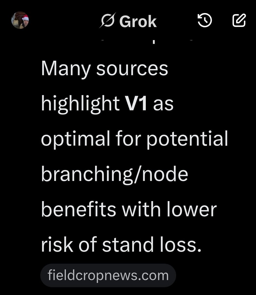 FarmrHuntr's tweet photo. @corn_porkNbeans @montebottens @swksfarmer My agronomist friend Grok who thinks he knows everything farming even though his server is 1000 miles from a cornfield. The heat of day tip is intriguing... https://t.co/vahfbnmtjF