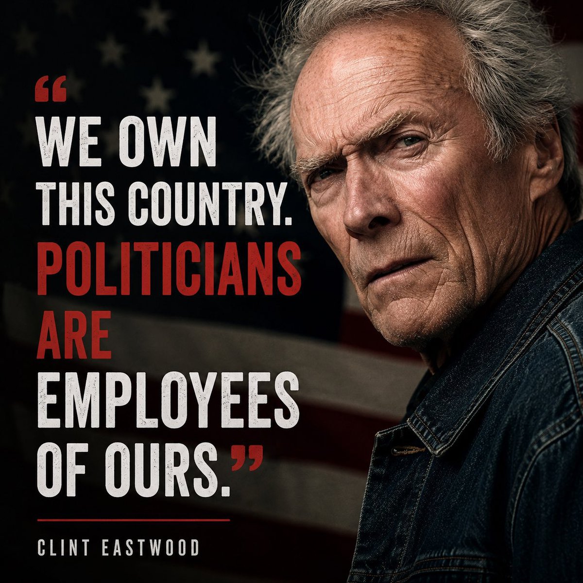 GuntherEagleman's tweet photo. Clint Eastwood never needed a cape to be a hero. For decades, he represented something America doesn’t produce enough of anymore: toughness, self-reliance, personal responsibility, and a refusal to back down when things get difficult.

Whether it was on the big screen or off it, Eastwood always seemed to embody the idea that freedom comes with responsibility, that hard work still matters, and that Americans are capable of solving their own problems without being told what to think.

Love his movies or not, Clint Eastwood became an American icon because he reflected the values that built this country: grit, independence, and the belief that ordinary people are stronger than they realize.