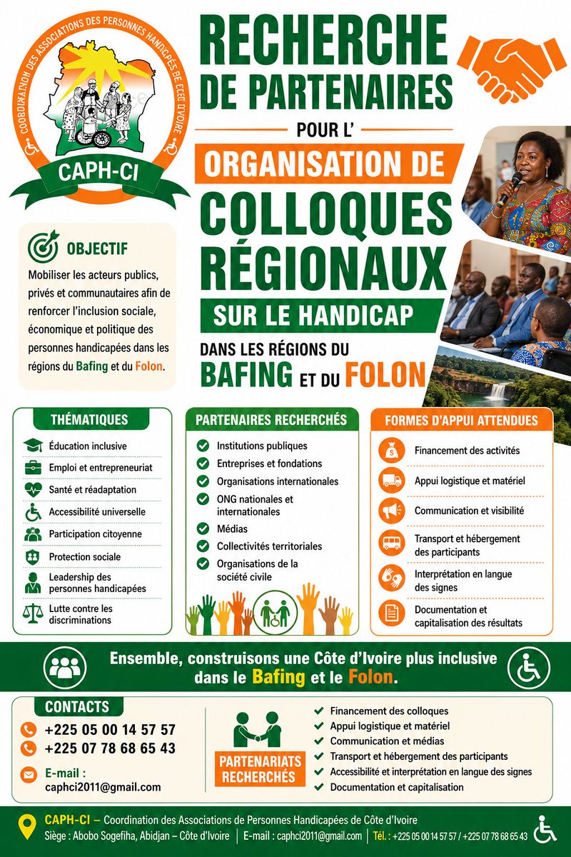 caphci's tweet photo. #CAPHCI
#Handicap
#Inclusion
#DroitsDesPersonnesHandicapées
#Bafing
#Folon
#CôteDIvoire
#Accessibilité
#ÉgalitéDesChances
#LeadershipInclusif
#DéveloppementInclusif
#PartenariatPourLeChangement
#PlaidoyerHandicap
#PersonnesHandicapées
#InclusionSociale
#InclusionÉconomique https://t.co/Xw8L8WwzjV