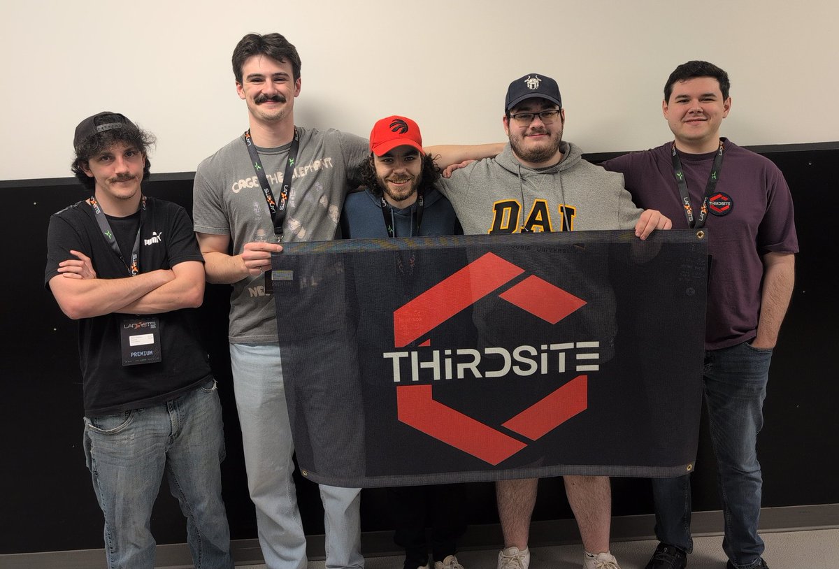Third_Site's tweet photo. Unfortunately our run at @Lan_ETS has come to an end.

While not the result we were hoping for, still incredibly proud of the team. This was the first LAN together for the roster, and more than just the results, everyone had a blast.

Huge thanks to the LAN ETS staff and volunteers for putting on such a massive event. Running a BYOC LAN of this size is no small feat, and we're grateful for all the hard work that went into making it happen.

On to the next one 👊🇨🇦
#ThirdSite