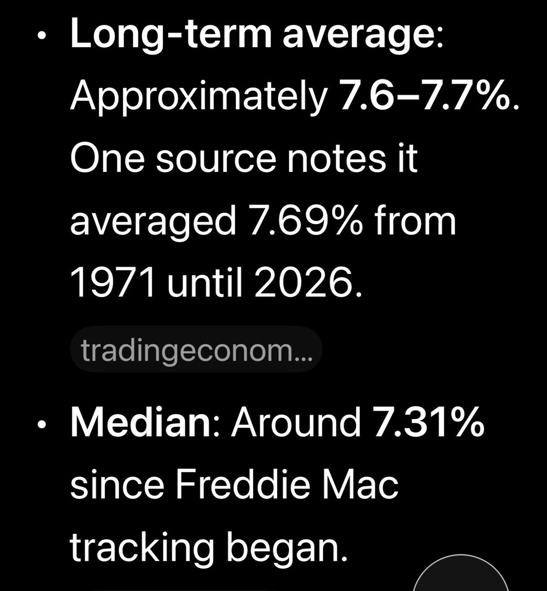 feek74's tweet photo. @amongiello @LouisWei8 @jonbrooks Actually you need a lesson in statistics and history. The traditional 30 yr loan wasnt even approved until 48, and was rarely used until 1971 when FMac became law. Fortunately for you Grok can answer this for you. 
Thanks for playing, dipshit https://t.co/IEYBeqyEWZ