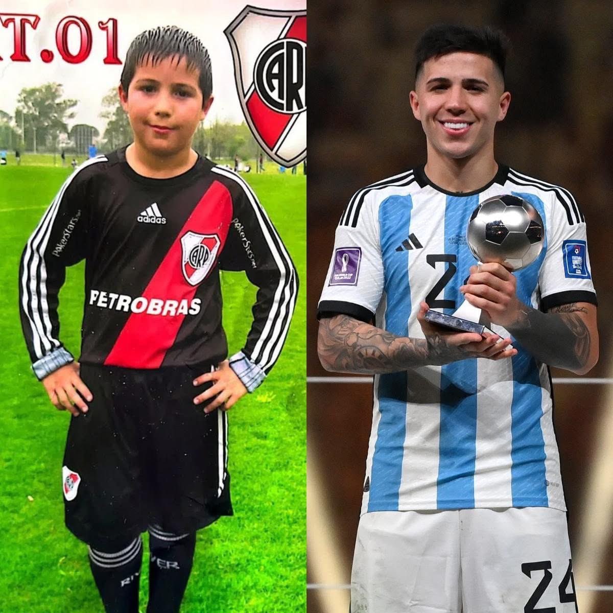 MotivacionesF's tweet photo. 🗣️ "Gallardo me dijo que no me iba a tener en cuenta y me avisó que estaba la chance de ir a Defensa. Acepté. Primero tuve incertidumbre, pero traté de tomarlo con responsabilidad. Se nos dio la Sudamericana y después la Recopa. Les voy a estar agradecido siempre a Crespo, Beccacece y sus cuerpos técnicos porque nos dieron la oportunidad a muchos jóvenes, confiaron en mí y me enseñaron un montón de cosas

En Pre-Novena no jugué en todo el año y pensaba que River me iba a dejar libre. A veces no iba ni al banco de Liga. En Novena lo mismo, encima tuve una lesión en el pubis, y también pensaba que ya estaba. Pero los dos años el club confió en mí y me dejó... Pero fue ahí que hice el click

Me di cuenta que tenía que esforzarme más, entrenar más para estar mejor y poder jugar. Mi viejo me empezó a llevar a un gimnasio, entrenaba en doble turno. Empecé a crecer físicamente y empecé a jugar. Y en el verano, no me tomé el mes de vacaciones y me quedé entrenando. Cuando volví al club en enero para la pretemporada me decían: '¿Sos Enzo?'. Es que estaba totalmente cambiado: estaba más desarrollado, más alto, más flaco"

- Enzo Fernández en Olé ✍

💔 A los 14 años estaba a punto de quedar libre. A los 19 años le avisaron que no iba a ser tenido en cuenta en River y se fue a préstamo a Defensa y Justicia.

A los 21 años fue titular indiscutido en Argentina, campeón del mundo y Golden Boy del Mundial 🙌

Todo gracias al esfuerzo. Nunca pero nunca te rindas 💪