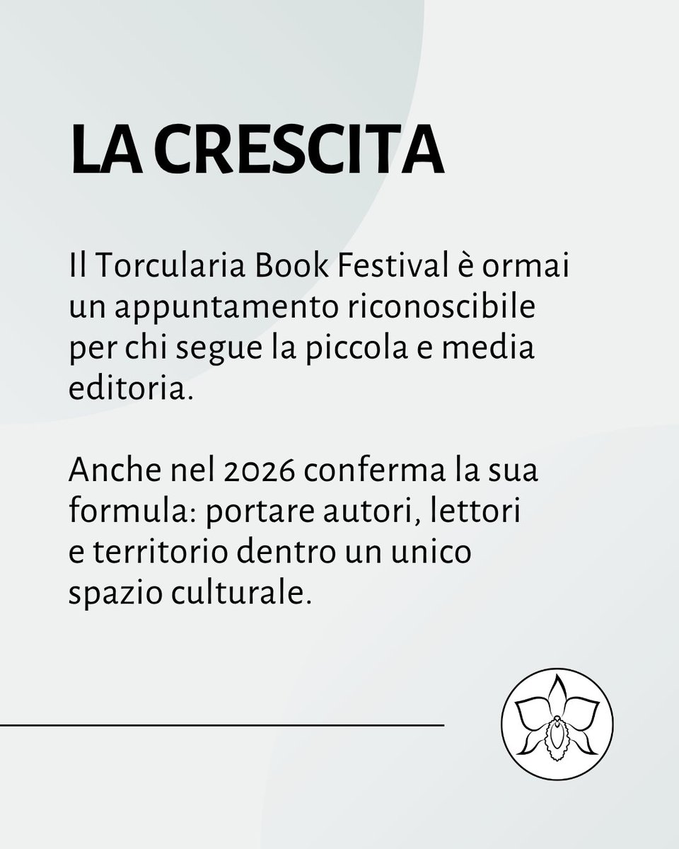 novelleorchidea's tweet photo. Il Torcularia Book Festival 2026 ti aspetta nel nuovo approfondimento della nostra Lente Editoriale. buona lettura!

@CasaScrittori @TwittaLibro https://t.co/0DbzHhB4Wg