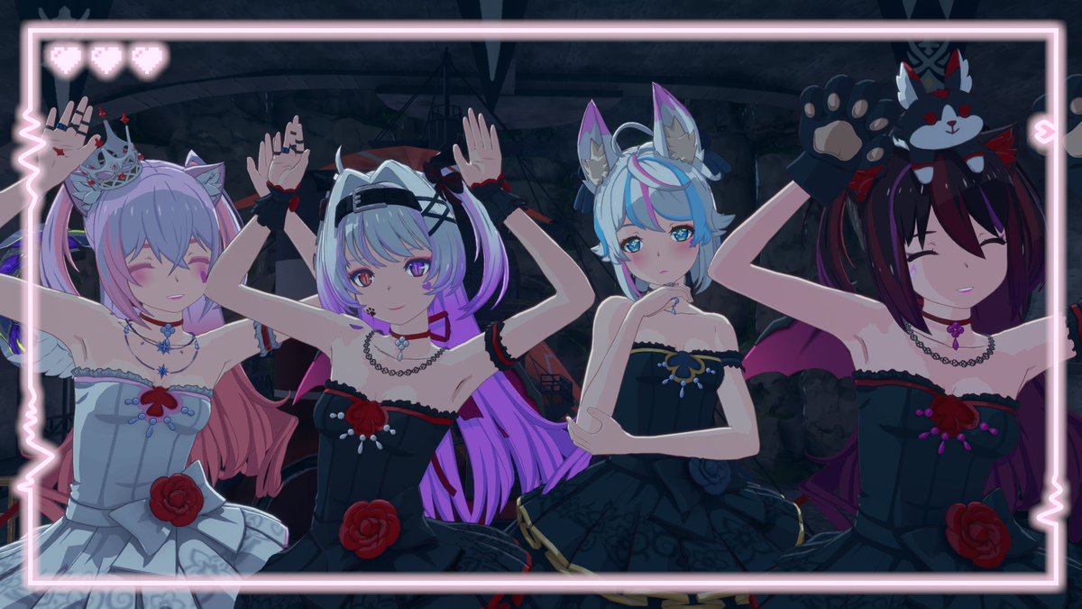 ApeHura495's tweet photo. (´・ω・`)そしてなまえ「にゃ」じゃなくて「にゅ」でした…ごめんなさいにゅくるさん…（苦笑）
おまけにもう一枚みんなおそろっち衣装でパシャリ(*´ω｀) https://t.co/l4xortyAVw