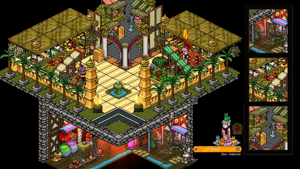 19_tyk's tweet photo. @HabboOrigins @HabboldFansite #habbo #Alhambra #brserver @SulakeDominic 
"In the streets of the Jinn Bazaar, you can find treasures and mysteries. But hidden among its alleys lies a secret only Habbos gifted in magic can uncover. The rest pass by, never knowing it exists..." https://t.co/u9omNpN8l4