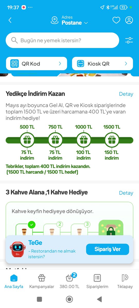 samsunakca's tweet photo. @BurgerKingTR 150₺ indirim tanımlanmasına rağmen kampanyalar bölümünde görünmediği için kullanamadım. Lütfen telafi edin https://t.co/cE45lymX9b