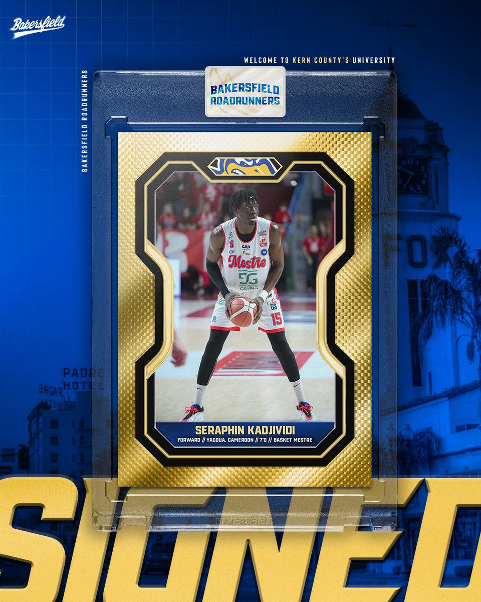 CSUB_MBB's tweet photo. 7-footer on the way! 👌🏾

We continue our 2026-27 roster reveal with international big man Seraphin Kadjividi, who will be a force in the paint for the `Runners!

Swipe ⏩ for Coach Lee's insights on Seraphin. https://t.co/SPkygs71Hc