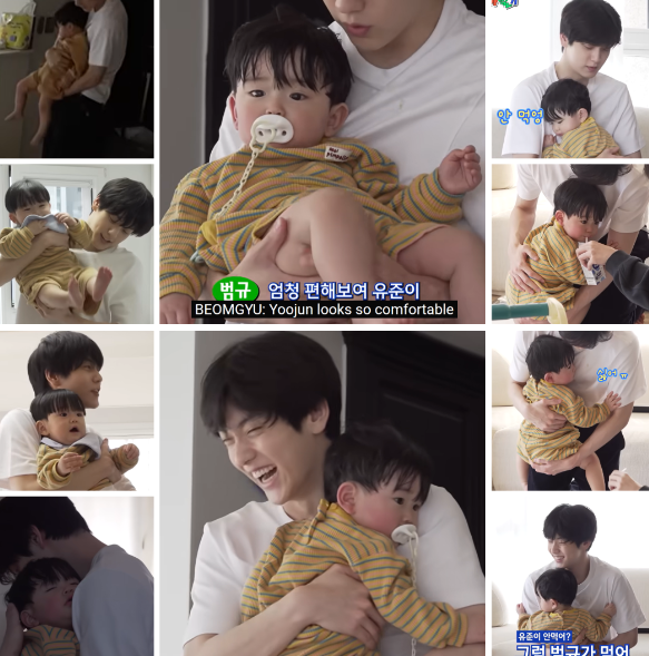 ANjbs_leo's tweet photo. yoojun  being clingy or holding onto soobin's arms. soobin is yoojun's favourite human bed🥺♥️ https://t.co/5aJcuW4yPZ