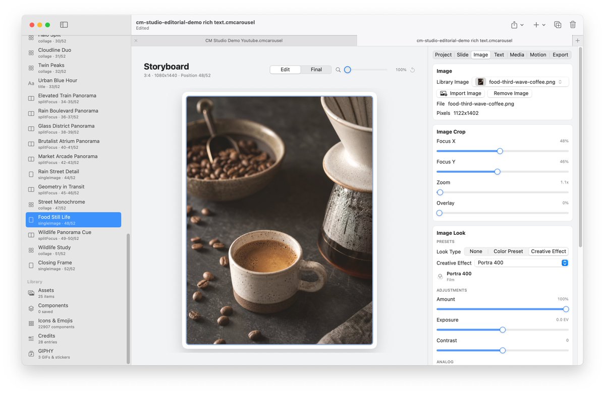 earnoud's tweet photo. Discover CM Studio: the Mac studio for turning photos into social content — https://t.co/Zna9hH8ac7 https://t.co/LT5vwZObPX
