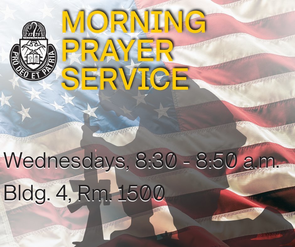 fortbenning's tweet photo. 👋 Hey Fort Benning!

The 3-81 AR Unit Ministry Team holds a weekly, morning Prayer Service:  

 📅 Wednesday mornings
🕣 8:30 - 8:50 a.m.
📍McGinnis-Wickam Hall, bldg. 4, Rm. 1500

We look forward to sharing a moment of peace and renewal in the middle of busy schedules with you! https://t.co/rioyokhK18