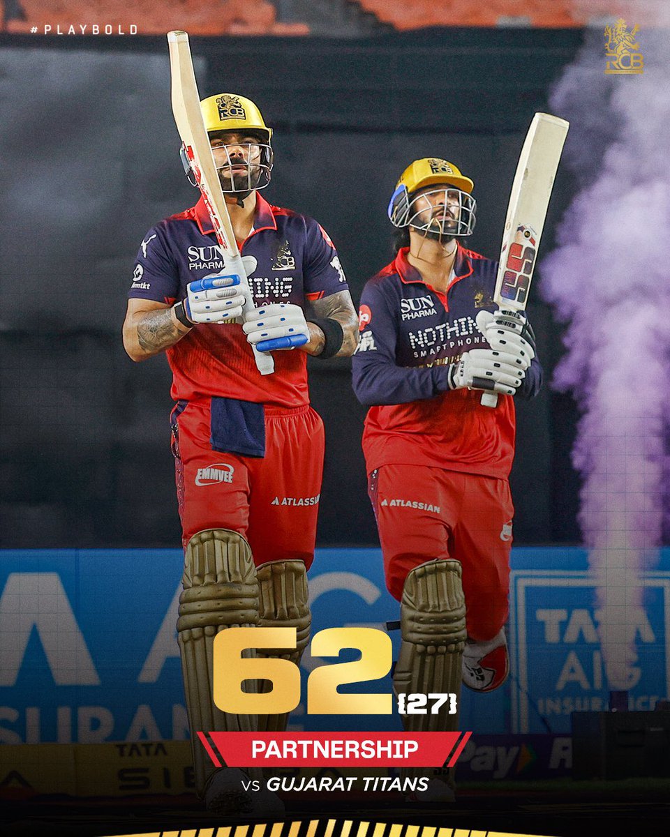 RCBTweets's tweet photo. EXPL💥💥💥💥SIVE start, courtesy Benki-Iyer &amp; King Kohli. ❤️‍🔥❤️‍🔥❤️‍🔥 https://t.co/vumHBpmx9e