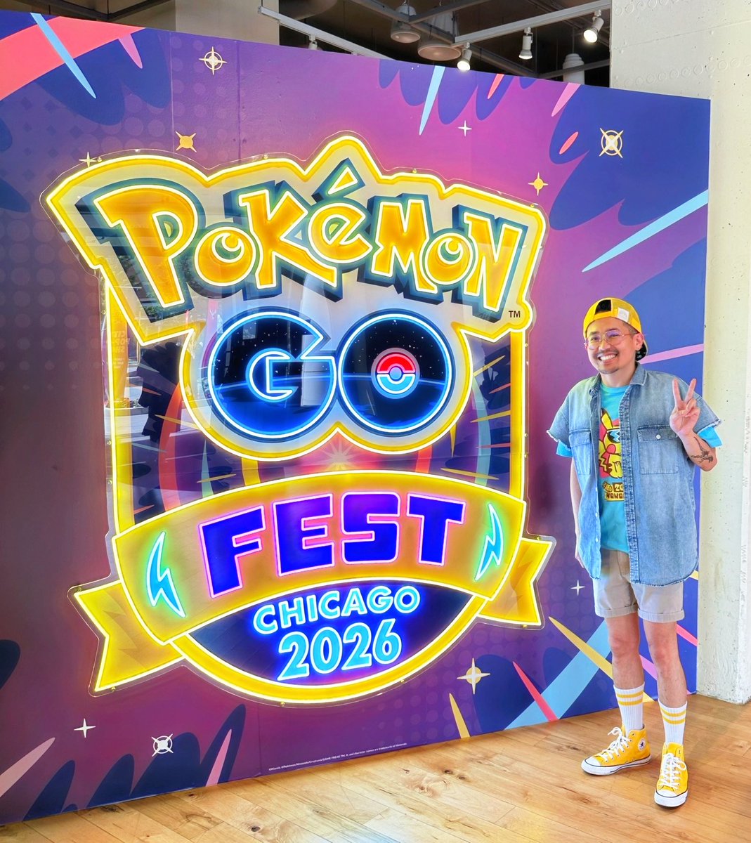KDoubleESun's tweet photo. Luckily I was in Chicago for the Pokemon exhibit this weekend. It just so happens that the pop up store for Go Fest opened up today! You just know I had to drop by and get a couple of things. 😍 Such a cool vibe and area. 
•
#PokemonGoFest2026 https://t.co/q5Pyjdtd3m