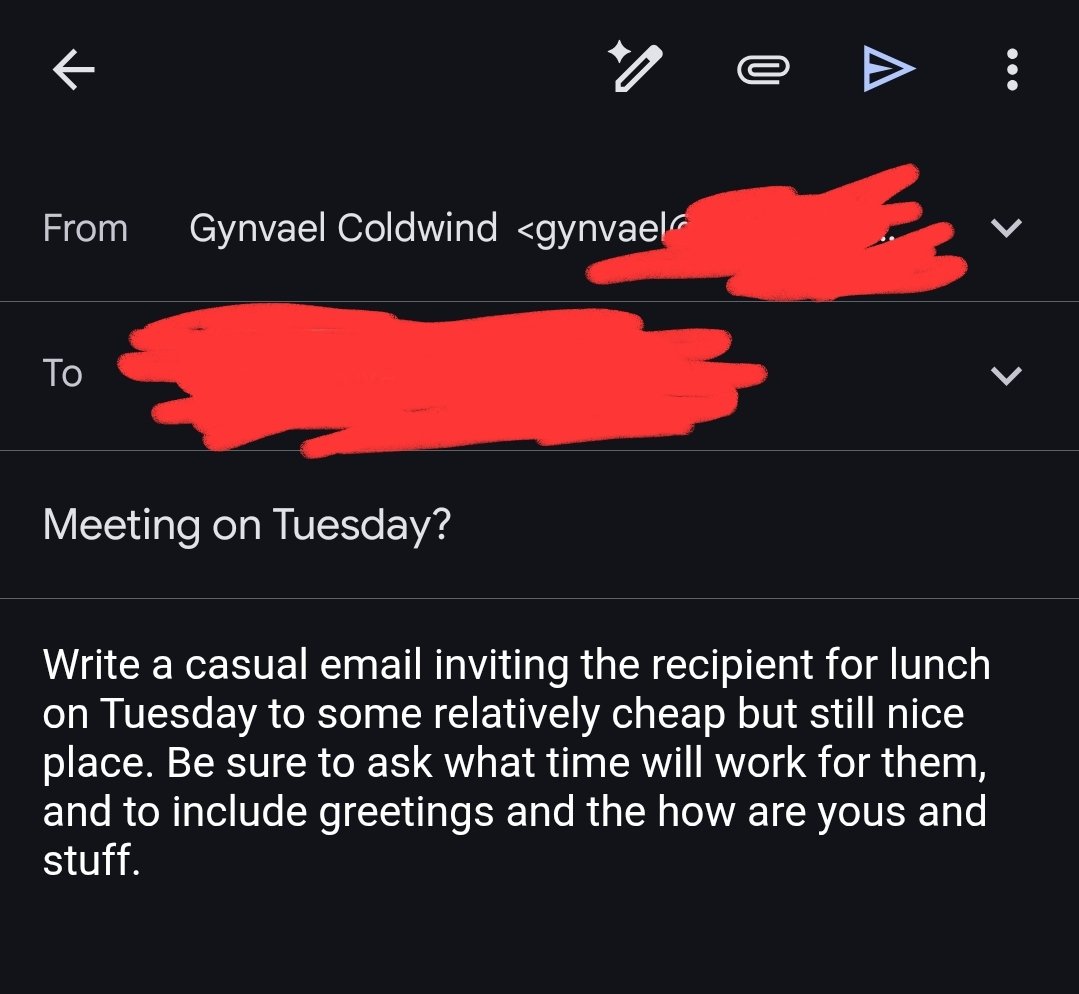 gynvael's tweet photo. Remember that sending prompts directly to the recipient is both faster and better for the environment.

Follow me for more productivity tips. https://t.co/waQFP8ecAg