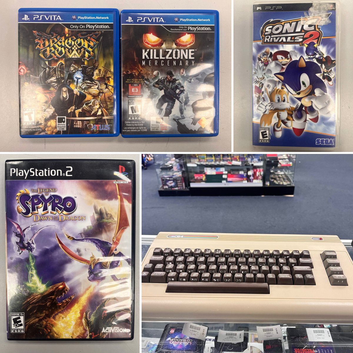 DigitalPress02's tweet photo. A few items of interest just came in like Blood Will Tell, Sonic Rivals 2, and Resident Evil 4. https://t.co/H62w9g137T