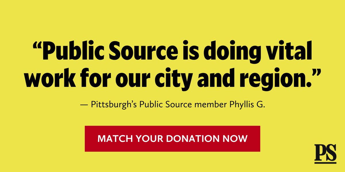 PublicSourcePA's tweet photo. Our community relies on us. Can we count on you? Help us continue to provide fact-checked local journalism for the Pittsburgh region with a matched donation, only available for a limited time. https://t.co/74C953A7JX https://t.co/vMpAj33Isz