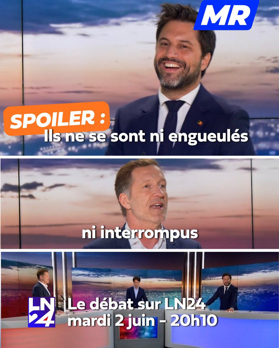 MR_officiel's tweet photo. ⚡️ Pendant près d’1h30, ils ont débattu. Sans s’interrompre. Sans détour.

🎙️ Ce mardi à 20h10 sur LN24, @GLBouchez fait face à Paul Magnette dans un débat autour d’une question qui continue de diviser : êtes-vous de gauche ou de droite ?

🇧🇪 Travail, sécurité, énergie, enseignement, mobilité, solidarité… sur chaque sujet, deux visions profondément différentes de l’avenir de la Belgique.

🗣️ Face au président du PS, Georges-Louis Bouchez défend avec conviction les valeurs du MR : la liberté, le mérite, le travail et l’égalité des chances.

📺 Rendez-vous ce mardi à 20h10 sur LN24.

👀 Vous pensez savoir ce qui distingue réellement la gauche de la droite ? Regardez ce débat et faites-vous votre propre opinion.

✍🏼 Vous croyez en une société qui récompense l’effort, valorise le travail et crée davantage d’opportunités ? Rejoignez-nous : https://t.co/jwf7r8FvUt

#MR #PresidenceMR #PromessesTenues #FierDetreLiberal #LAvenirSEclair