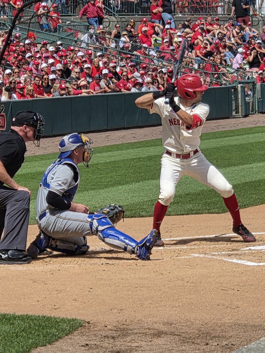 Jimbraska's tweet photo. Great @NCAAbaseball regionals in Lincoln, Nebraska, this weekend. I haven't had seats like these since forever and a minute. #Huskers https://t.co/sqFHhejcPf