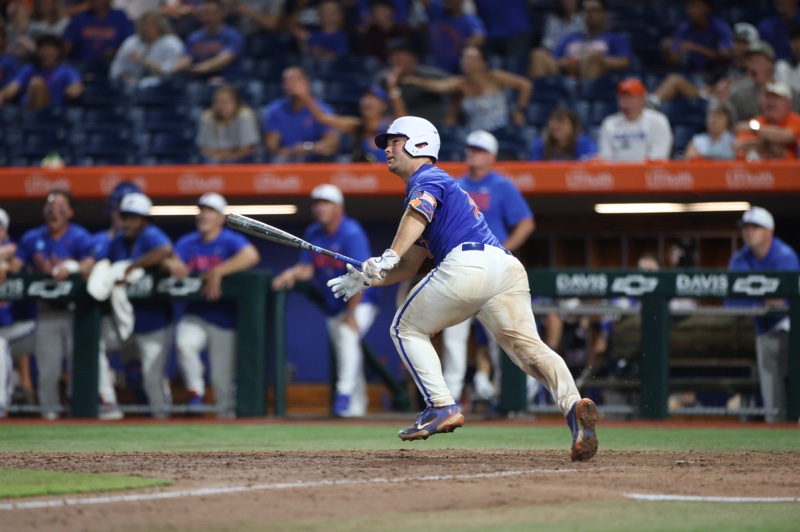 caroline_ewalsh's tweet photo. Coach Kevin O'Sullivan said Karson Bowen is the Gators' glue after he homers twice during Florida's 22-10 victory over Miami

More on the catcher's contribution to the team:  https://t.co/dPie9FVU7A https://t.co/yilRRbWZ2R