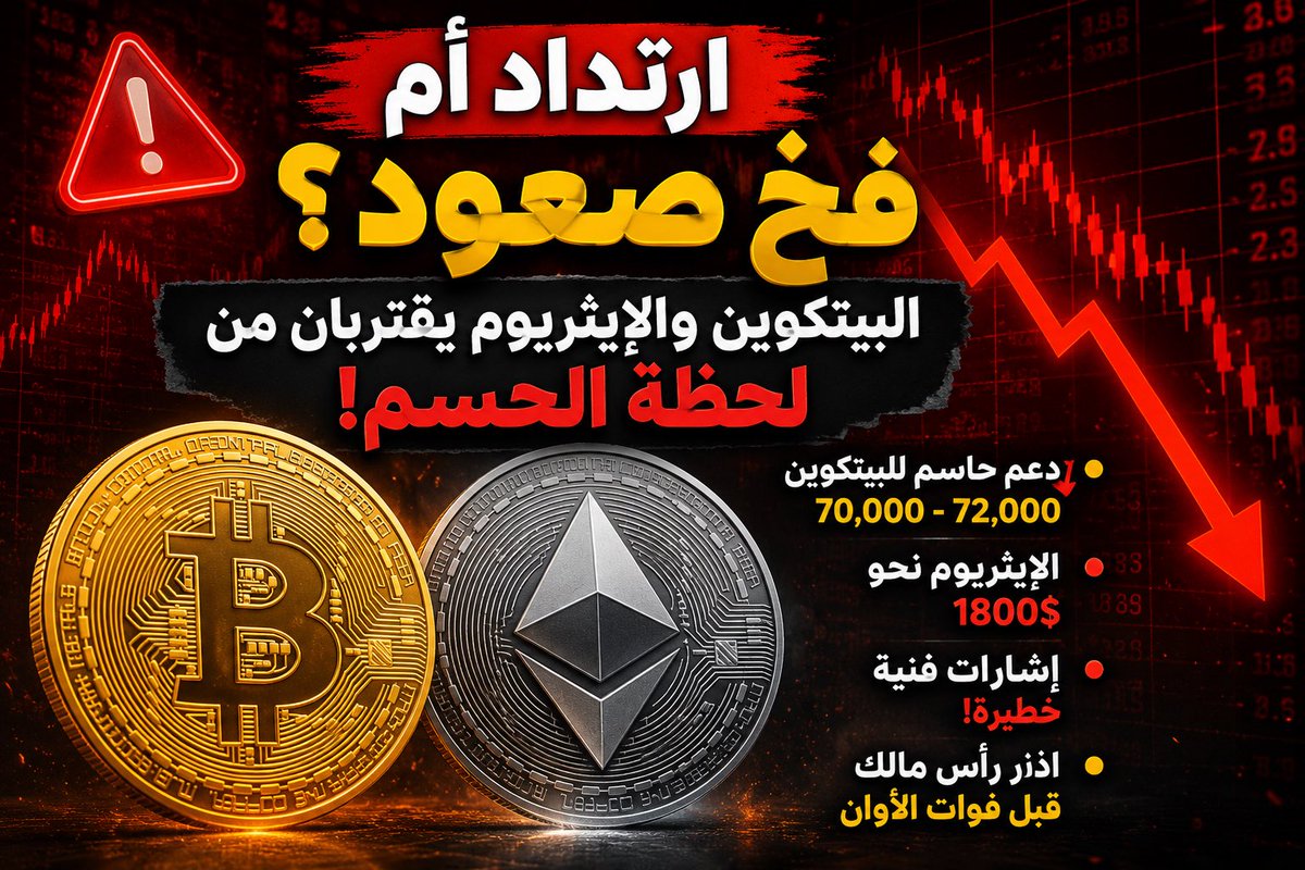 1412Amol's tweet photo. � ارتداد أم فخ صعود؟ البيتكوين والإيثريوم يقتربان من لحظة الحسم!

https://t.co/744Z2SpK5E https://t.co/1LyuhW6DGF