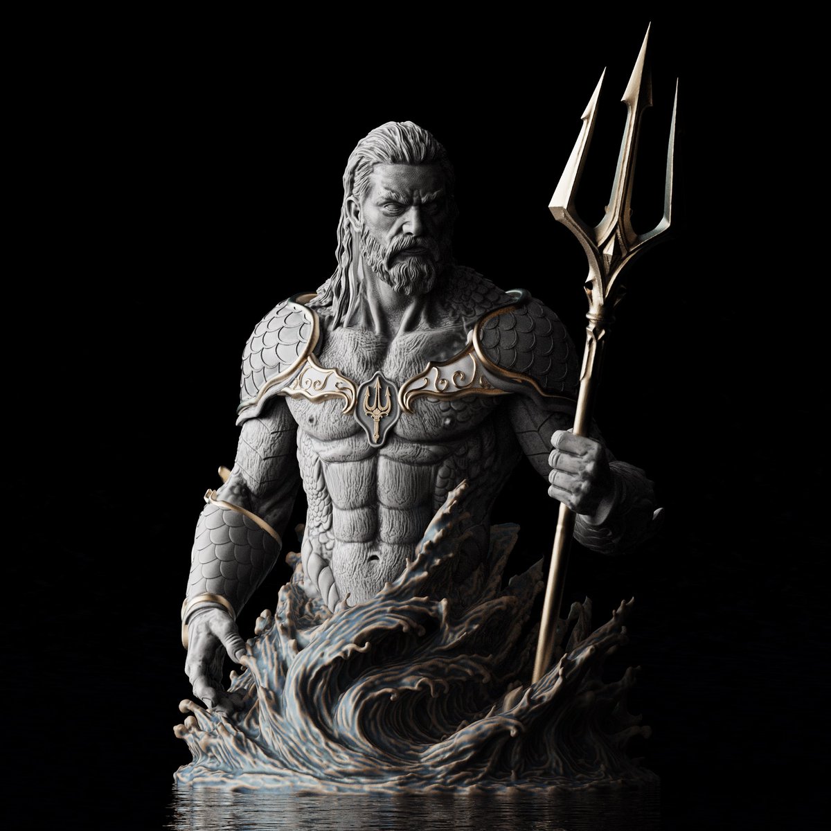 CharroZuck's tweet photo. Poseidon
Sculpt: @fotismint #Zbrush 
Resin: @SirayaTech Fast Metal Grey
Printer: @mypeopoly Forge &amp; @WhamBamSys XTR
#3dprint #3dprinter https://t.co/x0Hm4RzICy