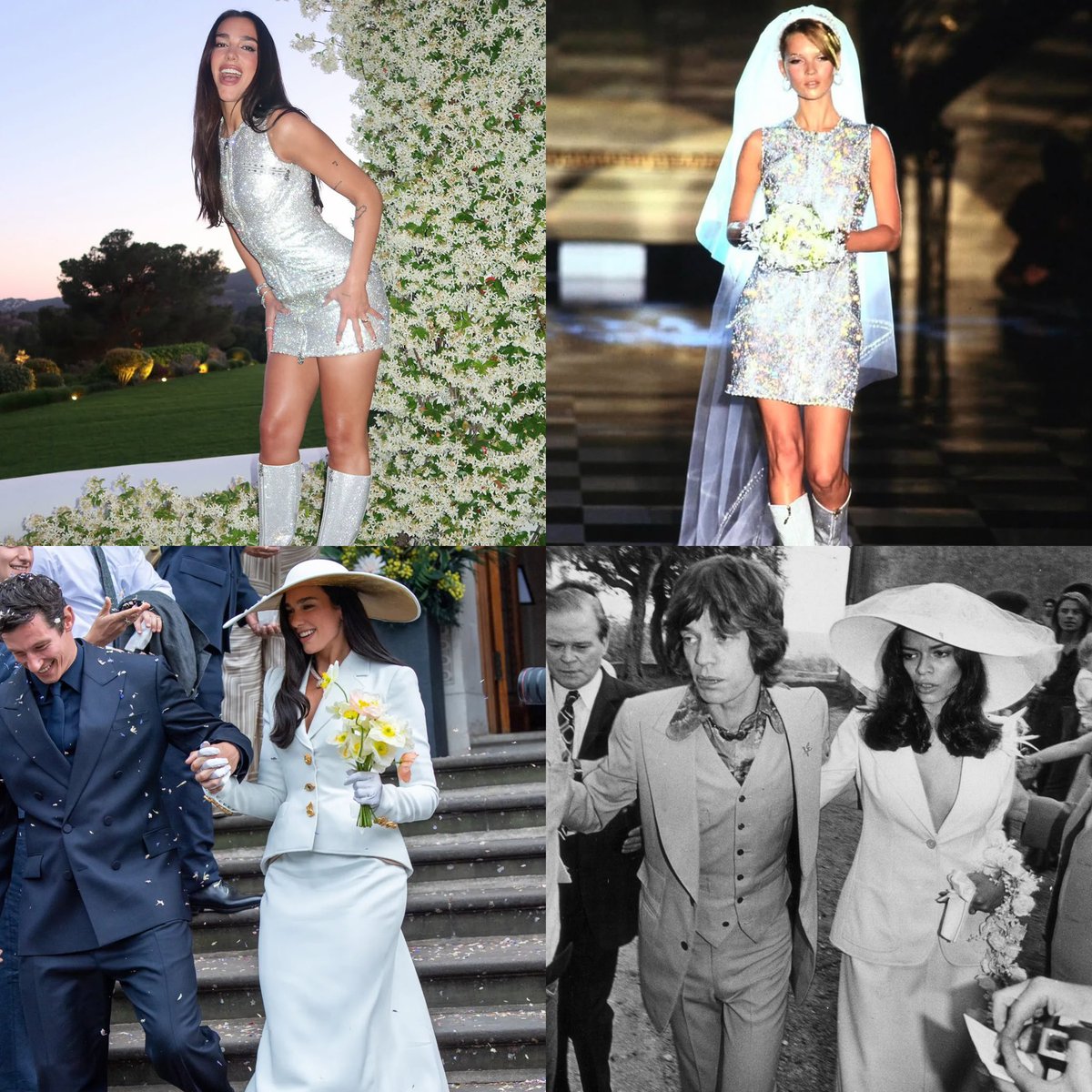 BattosMari's tweet photo. as referências que a dua lipa tem usado nesse pré-wedding só me deixam ainda mais curiosa para o vestido de noiva oficial https://t.co/gp4bqX6bJK