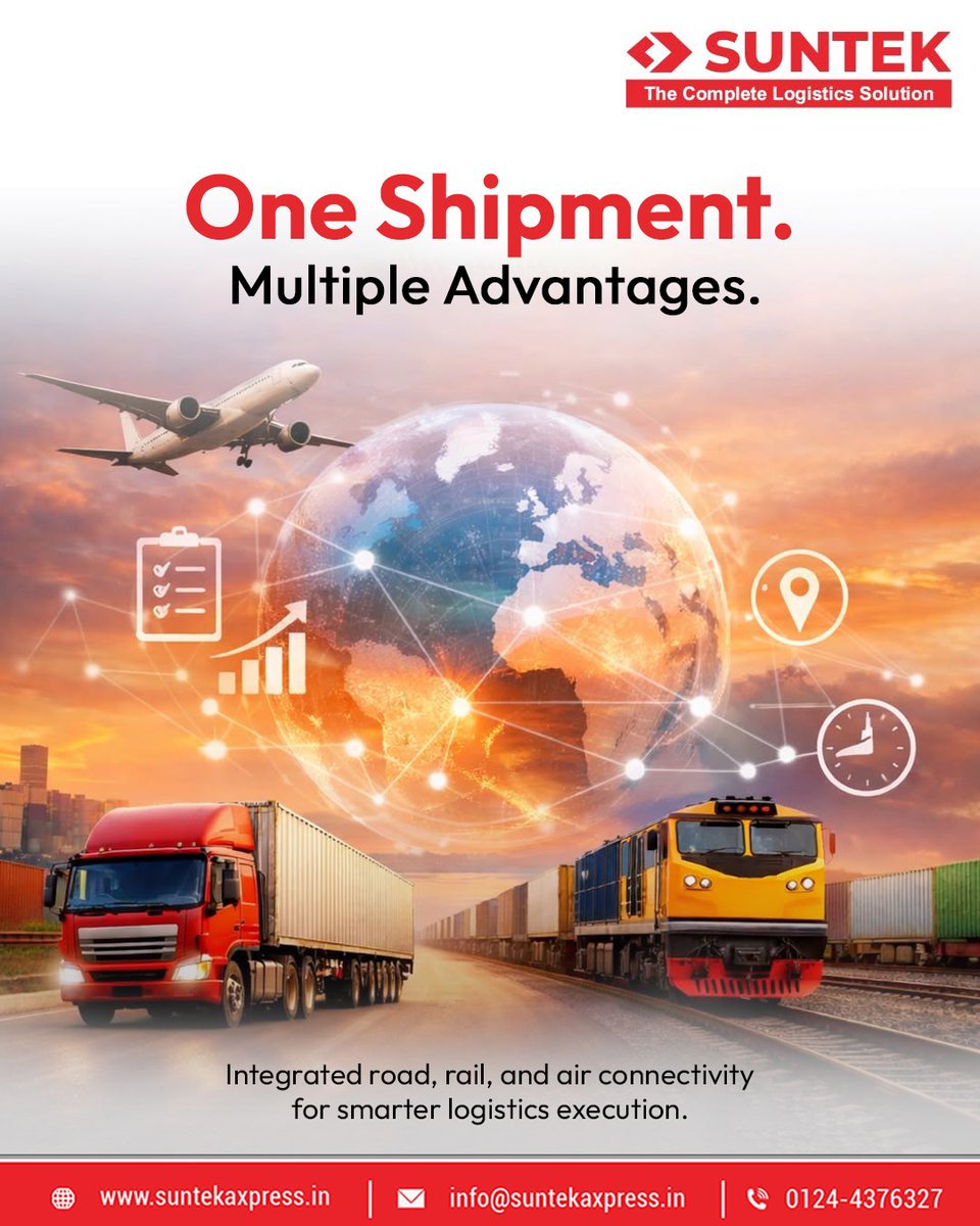 Suntek_Axpress's tweet photo. Complex logistics require seamless coordination. Our multimodal solutions combine flexibility, speed, and efficiency to simplify cargo movement across every route.
#MultimodalLogistics #IntegratedTransport #SmartRouting #EfficientMovement #SuntekAxpress https://t.co/ecZ2UTCn6A