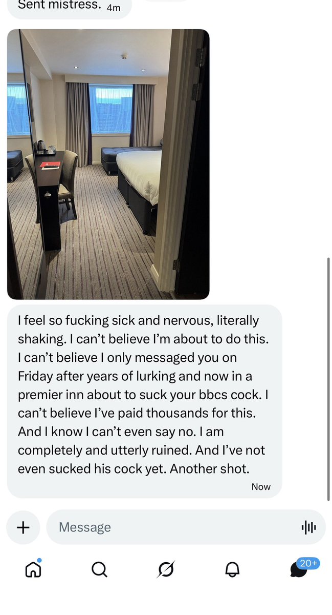 TheMeanQueens's tweet photo. It’s been a whirlwind for slut dumpster. Contacted daddy on Friday, now he’s balls deep in a contract and his overdraft, loitering in a premier inn shaking like a leaf awaiting a BBC throat rape. Daddy doesn’t play games. You will suck cock for me. 

FINDOM FEMDOM FORCEDBI https://t.co/LDSvSNPWfe