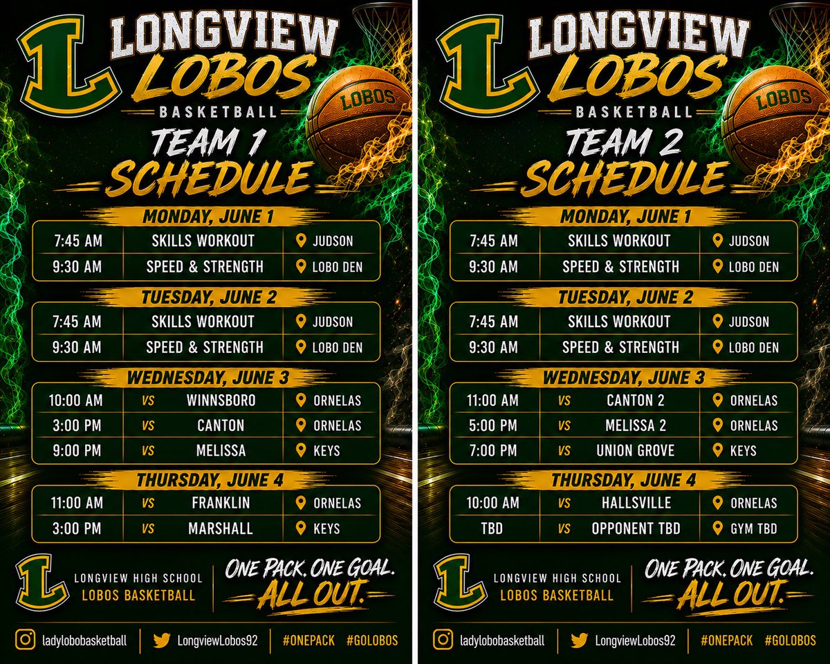LongviewLobos92's tweet photo. Week one, summer workouts, and ETBU team camp. https://t.co/KZLm0mIjhk