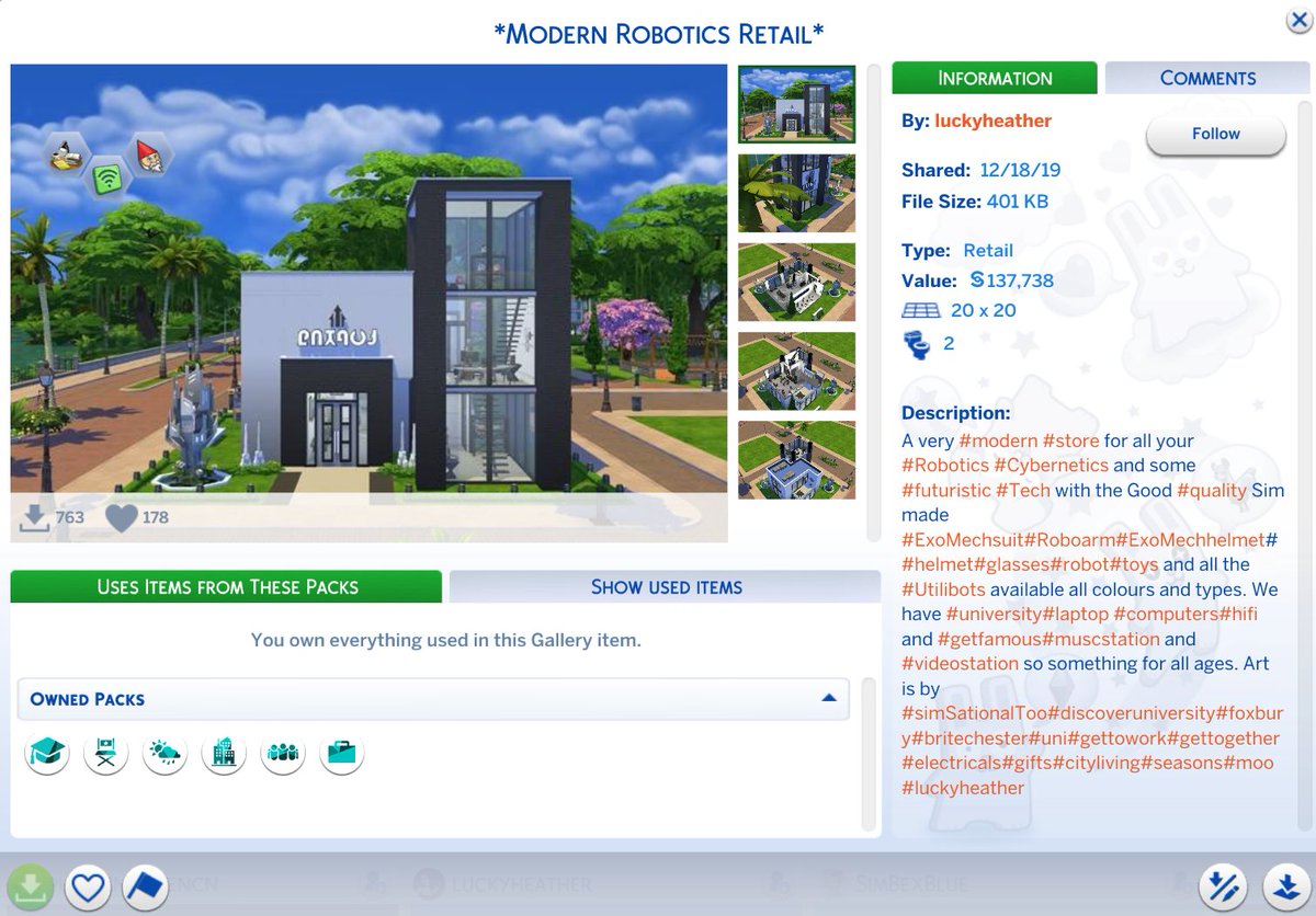 RexEdogawa's tweet photo. This Robotics Shop by luckyheather is ready to be turned into a Plumfruit Store or a Tech Museum for kids!

Due to connection issues, I couldn't like this lot prior to this mod update but I'll keep it in mind! https://t.co/NYRAaBeF4C