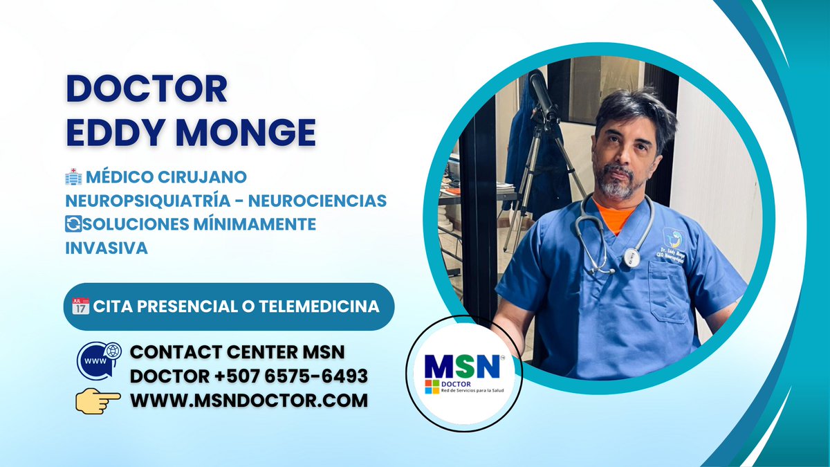 msndoctortv's tweet photo. Médico Cirujano, Neuropsiquiatría y Neurociencias Avanzadas. Especializado en casos complejos con abordajes mínimamente invasivos.
https://t.co/W8pUJhmdIq https://t.co/q5Qb7UKCCh