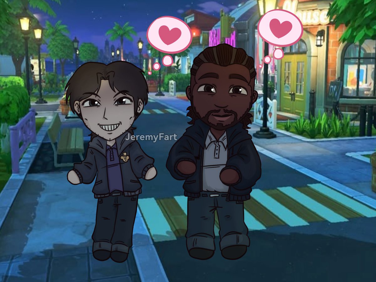 blueyfeathers0's tweet photo. I always get jealous of people that have tomodachi life..ive always wanted to make jeremichael in it. So..instead of crashing out,i js made this #jeremichael #jeremike #fnaf2movie fart https://t.co/uin2dxd1TV