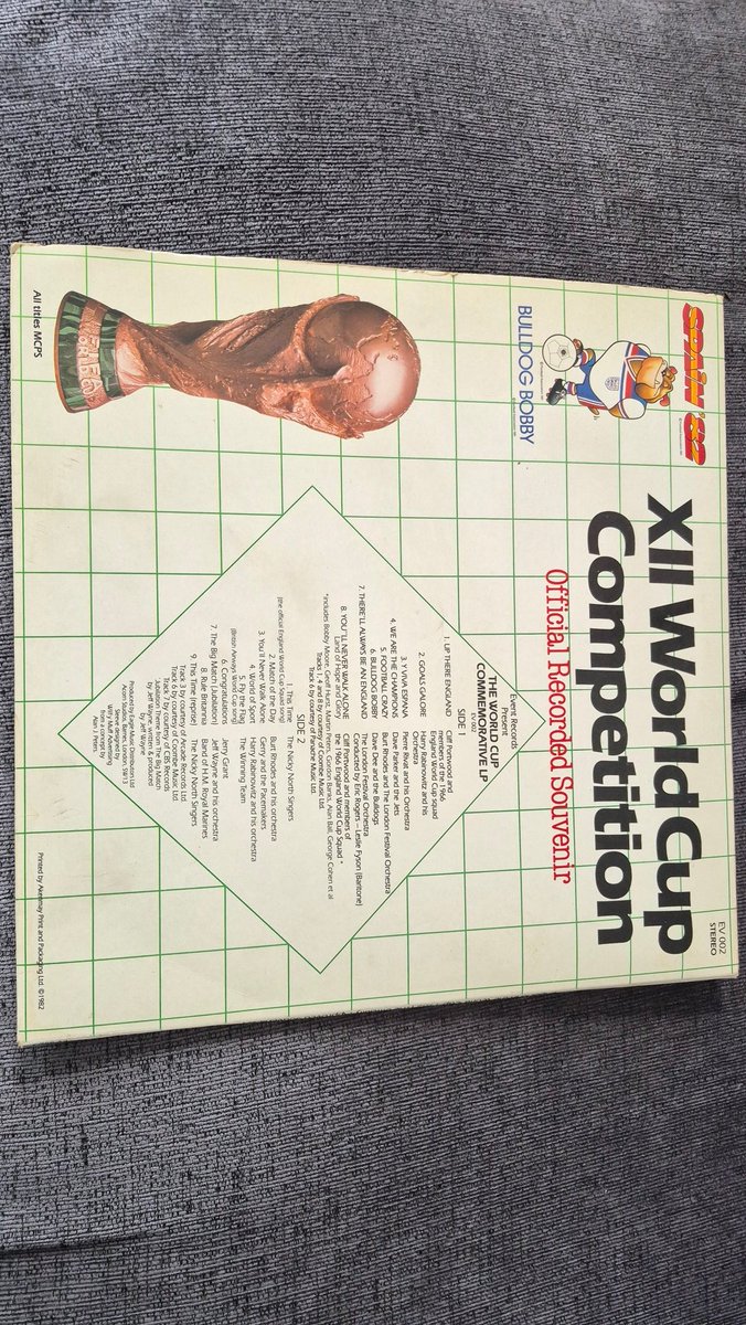 Mikedunning72's tweet photo. @daveberry_tweet Good evening Dave (And team) Looking through my records I found the official World Cup 82 album. Is it time to bring back the official World Cup song sung by the team??
Mike from Halifax https://t.co/tiU0USE5Mu