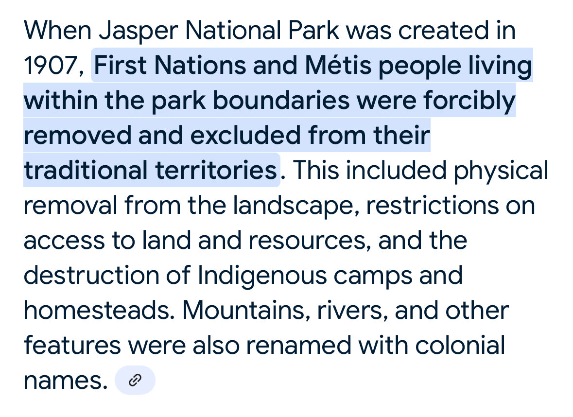 DAWS44's tweet photo. @JeffreyRWRath @jkenney The Feds forced families out of Jasper, I for one would be happy to help Alberta keep it, maybe give us families back control of the park not just free passes, bet it would burn down again or get destroyed by doing nothing about pine beetle infestation again https://t.co/DYEIklgN0V