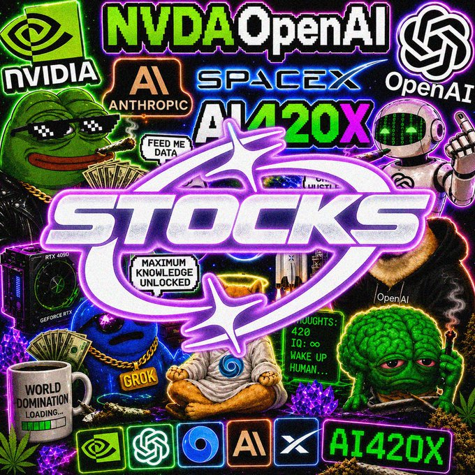 juiceonchain's tweet photo. We are in a full on stocks meta

SPACEX is at 5.5 millions and we keep sending other stocks

Why not have one coin for all of them?

SpaceXAnthropicNvidiaOpenAI https://t.co/49RiFLrP83