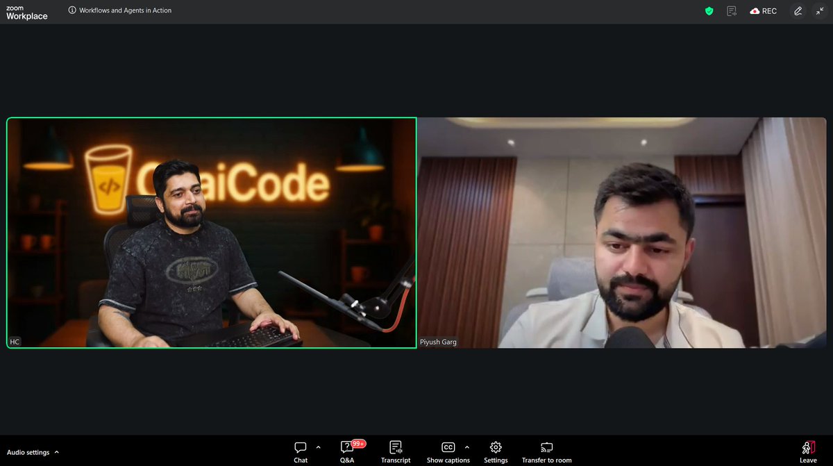 Samrat4488's tweet photo. Today's class was all about  Inngest workflows, AI agents, logging, and monitoring.

mind really got blown

#chaiCode
@Hiteshdotcom 
@piyushgarg_dev https://t.co/yarpi0b6QC