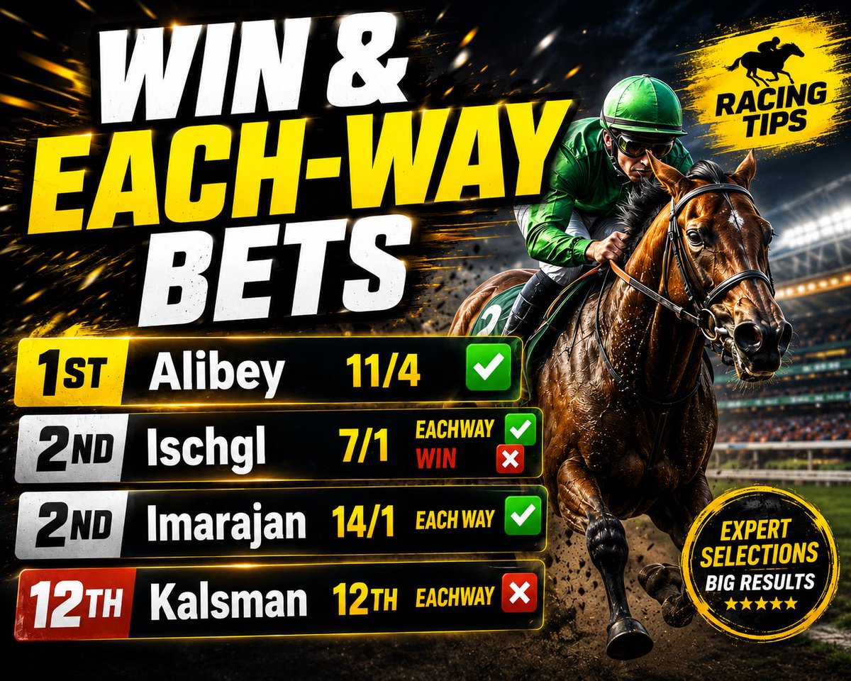 GreenTips199's tweet photo. Mixed results but we up!✅✅
#Horseracing #bettingx #bets #tips https://t.co/p56IXPwCbU