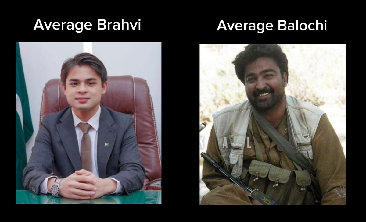 BrahviSuba's tweet photo. There's no thing as ethnic Indians. The subcontinent itself is divided between diverse ethnicites such as Brahvis, Sindhis, Punjabis, Balochis, Pashtuns, Tamils, Kannadigas and so on.

And an average 'Indic' Brahvi mogs the hell out of your 'Iranic' Bundlochi 😂 https://t.co/eXuildn83P