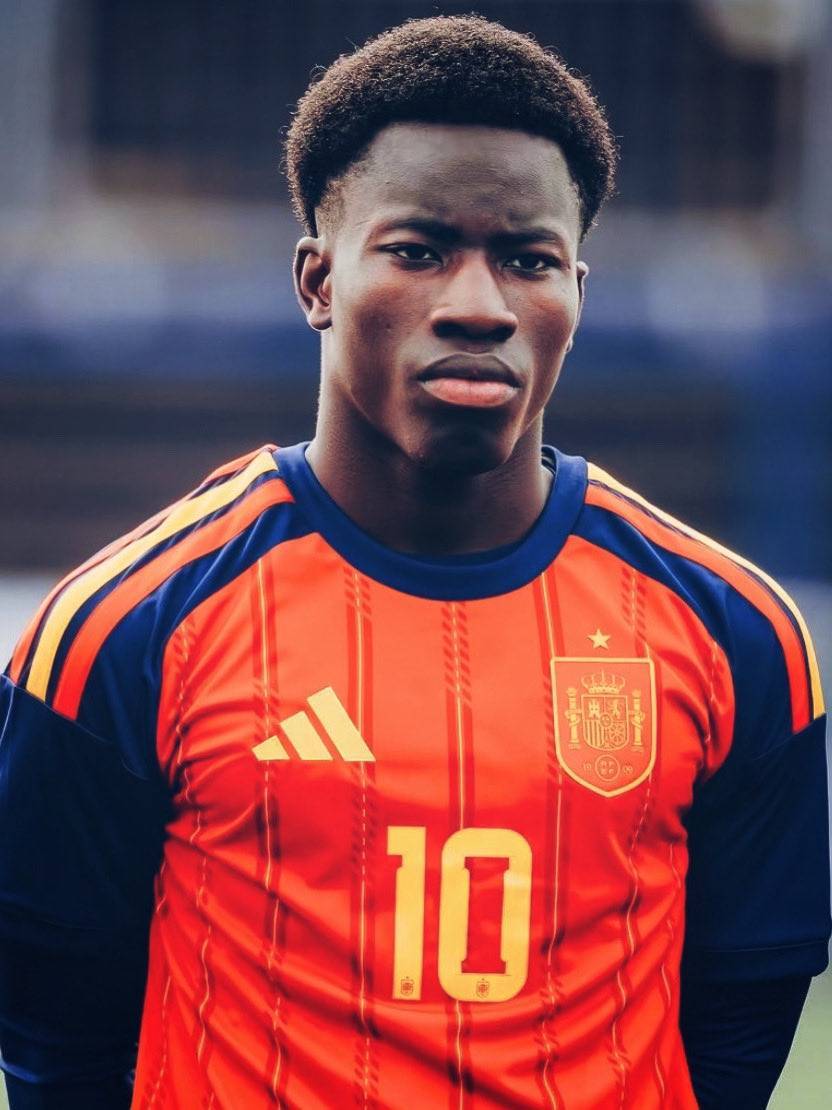BarcaTimes's tweet photo. Ebrima Tunkara in the U17 Euros group stage:

• vs. Estonia –  ⚽️🅰️🅰️
• vs. Belgium – 🅰️
• vs. Croatia – 🅰️

𝐏𝐫𝐨𝐝𝐢𝐠𝐲! 💎🇪🇸 https://t.co/74f8u3qNcE