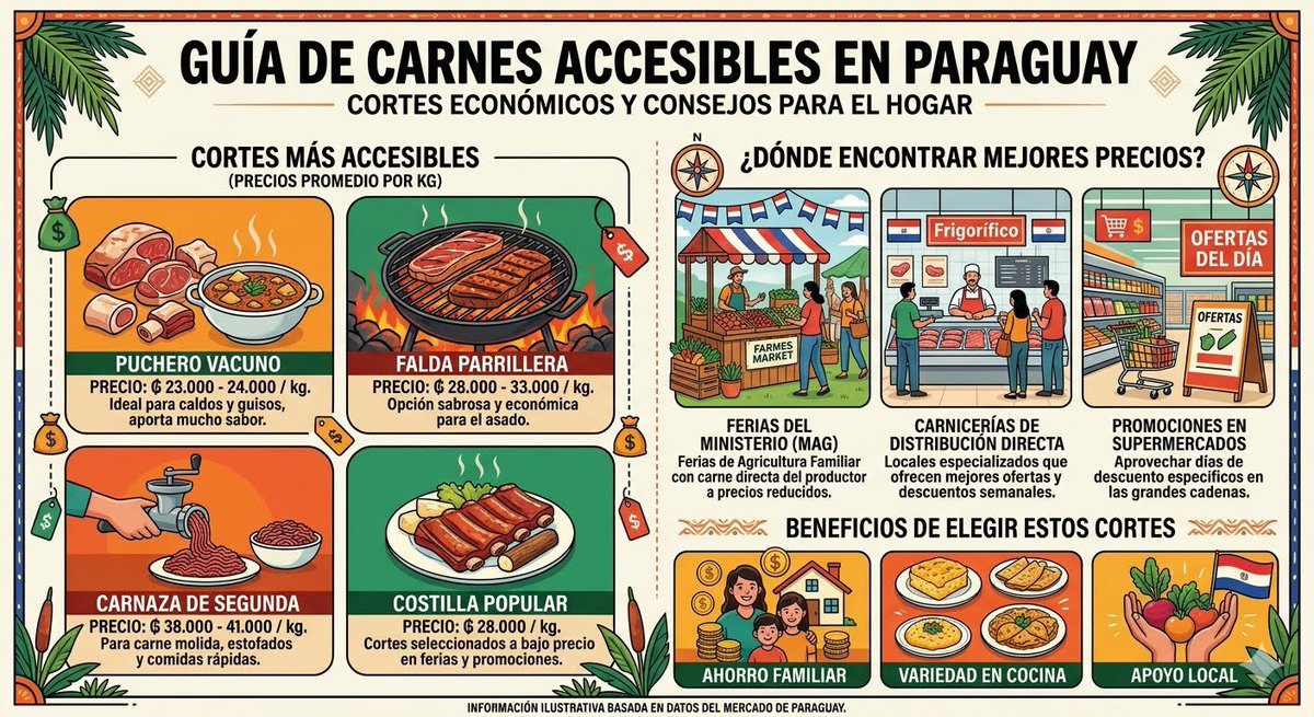 ElediTHOR's tweet photo. 🍖Ante abusivos precios de carne vacuna, va una info con consejos de cortes más populares

🐮Este fin de semana se formaron filas desde la madrugada para acceder a cortes algo más baratos en Costanera

🤑Cortes premium en súpers, un lujo, entre G. 100 y G. 200 mil el Kg https://t.co/LqzzoXH88X