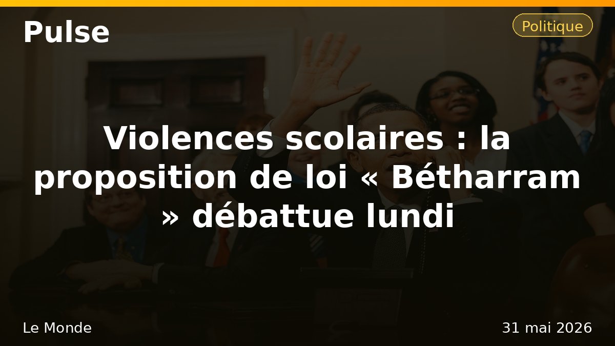 PULSEactus's tweet photo. 🏛️ POLITIQUE | La proposition de loi « Bétharram » sera débattue dès lundi 1ᵉʳ juin à l'Assemblée nationale. Portée par la députée Renaissance Violette Spillebout, elle vise à renforcer la protection des mineurs en milieu #scolaire après l'affaire qui a secoué le pays.

Au cœur des débats : le renforcement du contrôle des établissements privés et la suppression du secret de la confession dans les cas de protection d'enfants en danger. Un texte qui cristallise les tensions politiques sur l'équilibre entre liberté religieuse et sécurité des jeunes.

Après un parcours marqué par des blocages, ce projet de loi majeur arrive enfin devant les parlementaires pour être examiné.

(Le Monde)