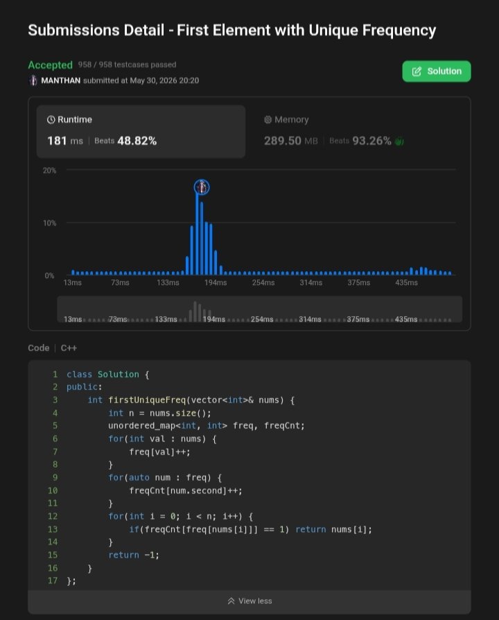 makx_dev's tweet photo. Daily Log [DAY 221]
TOPICS:
DSA(Maths,map,greedy)

✅:
LC POTD
LC 3848
LC 3843

#100DaysOfCode https://t.co/ajtwSAWdRr