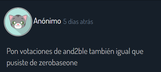 cczerob1's tweet photo. fue otra admi pero voten x and2ble en mnet plus recuerden q son 5 votos diarios y vamos 2dos 😰😰
🦊 https://t.co/nLgSDjLxGC