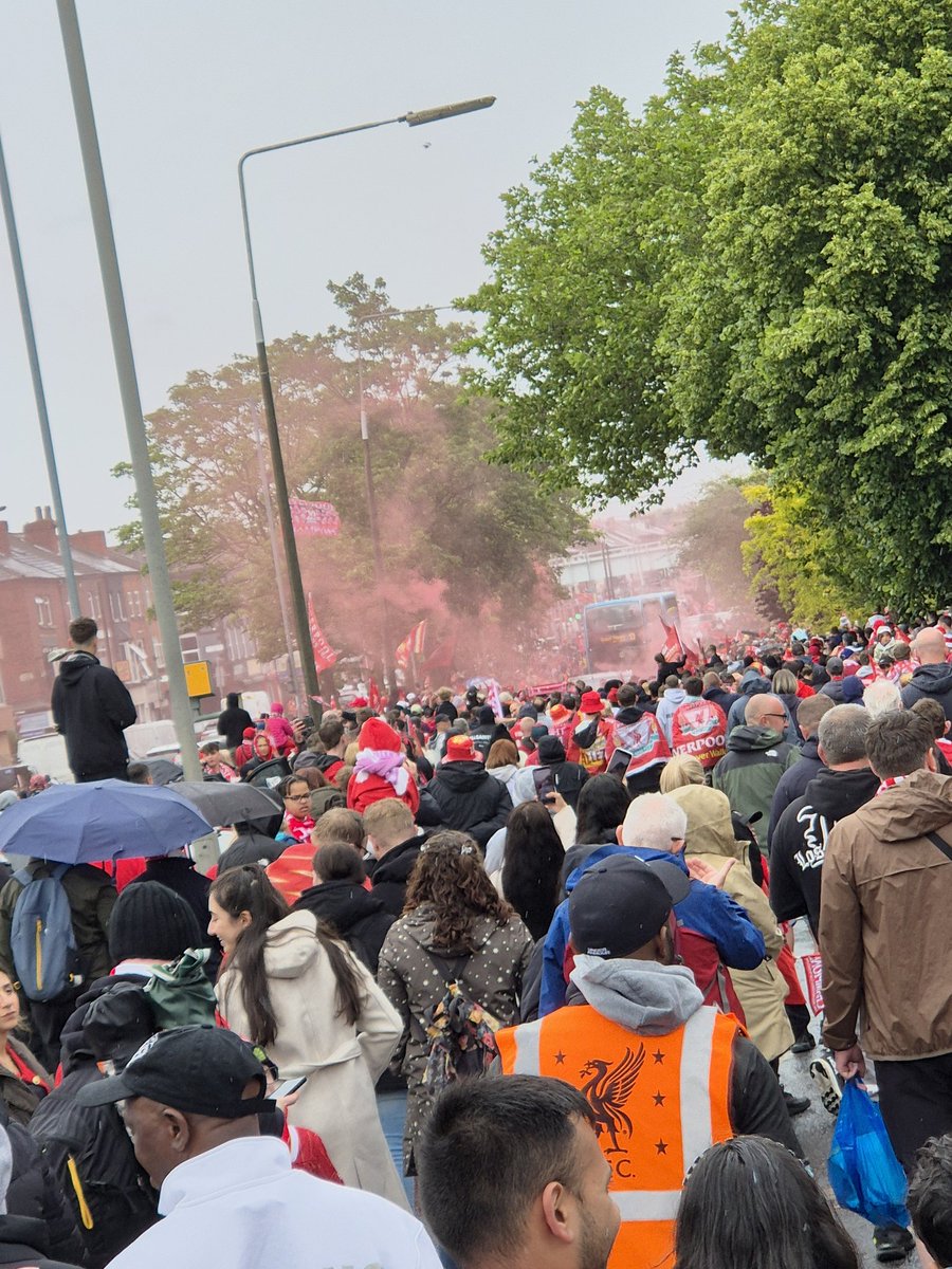 AdamFlynn_'s tweet photo. @ArsenalN7 Thats cute. This was West Derby Road nearly 3 hours before the Liverpool bus turned up last year. Theres levels to this game. https://t.co/NRrlR6ZkQ0