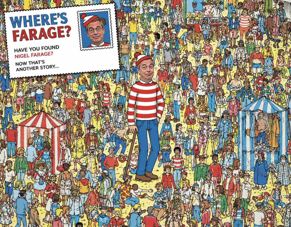 AndrewHWestern's tweet photo. He’s in the bunker.

Wants free speech but won’t answer questions.

Claims to be a man of the people but accepts £5m gifts.

It’s all falling apart for Nasty Nige and Reform UK Ltd!

#wheresnigel https://t.co/490OJ4jyGO