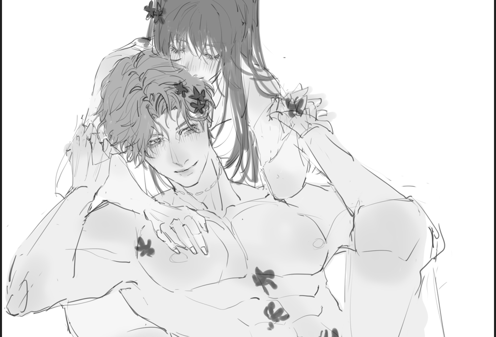 winter_201225's tweet photo. Wip
關係進一步的卡🌺

/喜歡的起始!有再細化，���來越多Wip堆😅
#祁煜 #Rafayel https://t.co/gE2hZHxSi4