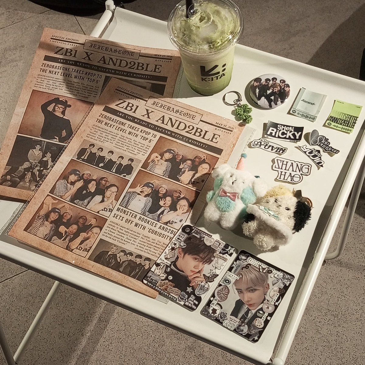 luvienroze_'s tweet photo. Thank you to everyone who dropped by at K:ITA Cafe for the #ZEROBASEONE x #AND2BLE Listening Party earlier!!! 🩵

with love, from @jejebaseone
admins @mthbzhtrjw @__shanbining @ChristineDali10 @steljx ✨

 #AND2BLE_Curiosity    #Ascend https://t.co/h310S8Fwnh