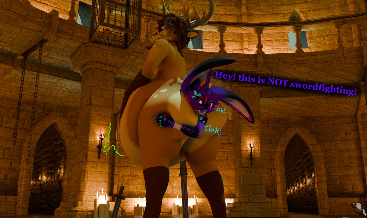 DatVampireBun's tweet photo. I swear, @SillyestJohn cheated >~<!
#vore #deer https://t.co/d9o89smFGG
